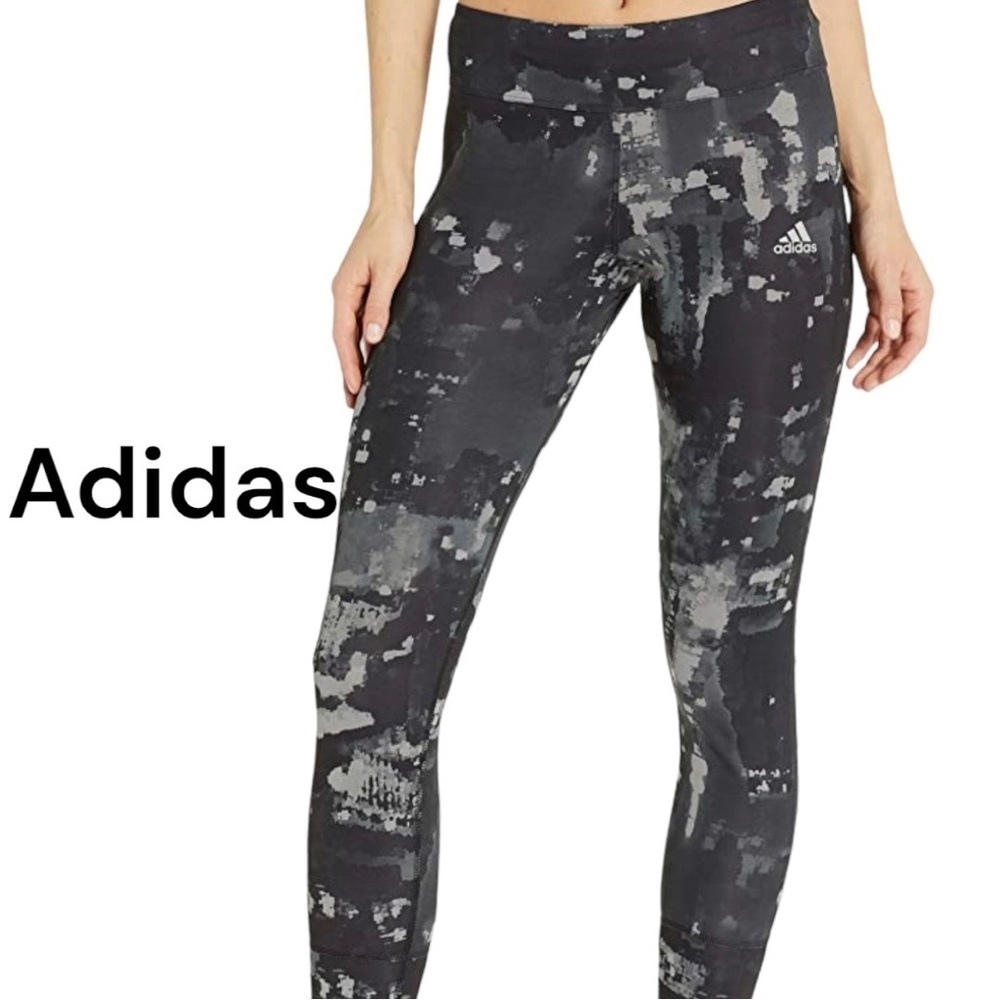Adidas Women’s Energy Running Leggings Size XS Gray and Black